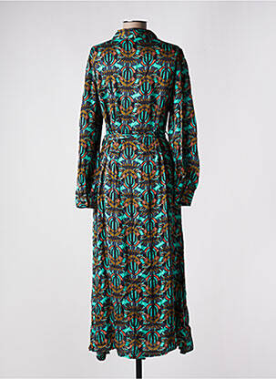 Robe longue manches longues manches longues bleu DIXIE femme