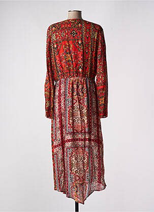 Robe longue manches longues manches longues rouge DESIGUAL femme