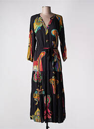 Robe longue manches longues manches longues noir DESIGUAL femme