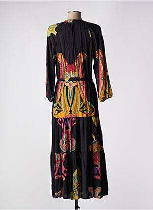 Robe longue manches longues manches longues noir DESIGUAL femme
