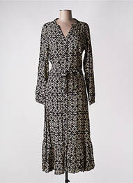 Robe longue manches longues manches longues noir GARCIA femme