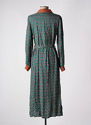 Robe longue manches longues manches longues vert DIXIE femme