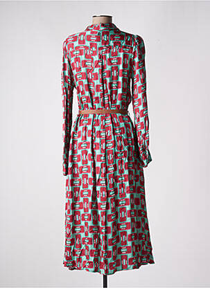 Robe longue manches longues manches longues vert DIXIE femme