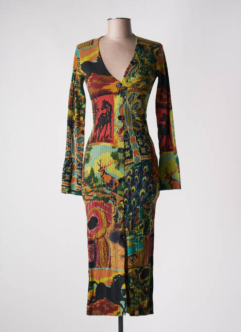 Gilet manches longues stretch vert DESIGUAL femme