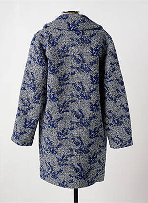 Manteau long coupe droite sans capuche bleu DESIGUAL femme