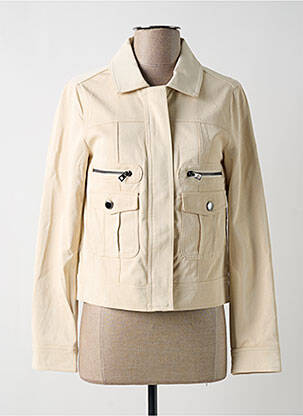 Veste casual coupe droite beige DESIGUAL femme