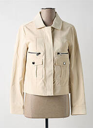 Veste casual coupe droite beige DESIGUAL femme