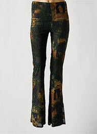 Pantalon slim taille élastique noir DESIGUAL femme