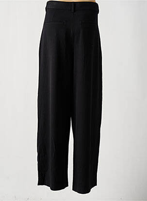 Pantalon droit fermeture zippée sous rabat avec crochet noir DESIGUAL femme