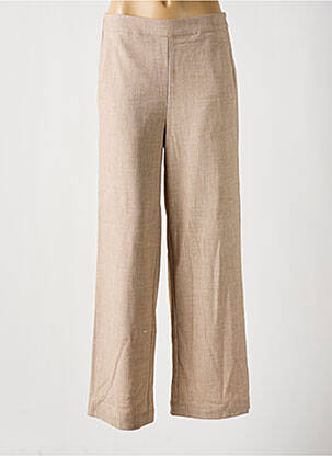 Pantalon flare taille élastique beige KAFFE femme