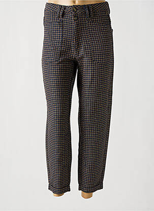 Pantalon 7/8 fermeture zippée sous rabat boutonné bleu FREEMAN T.PORTER femme