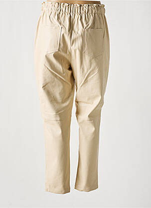 Pantalon slim taille élastique beige MOLLY BRACKEN femme