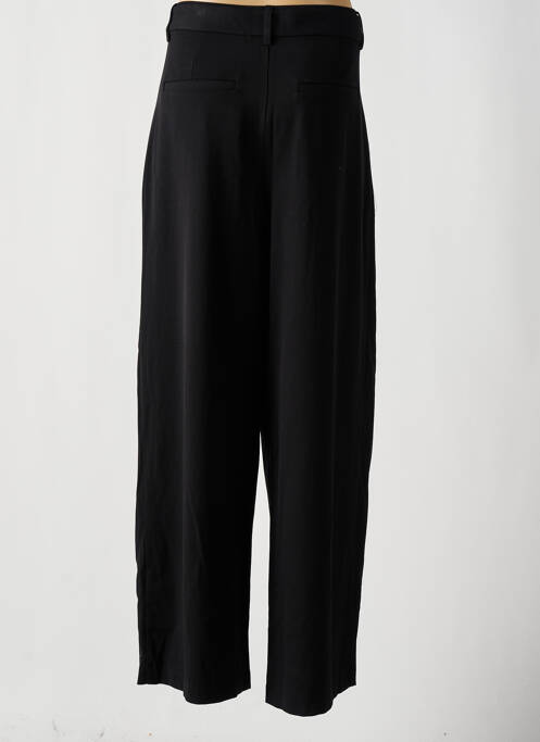 Pantalon droit fermeture zippée sous rabat avec crochet noir DESIGUAL femme