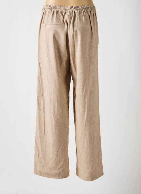 Pantalon flare taille élastique beige KAFFE femme