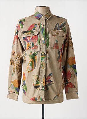 Chemise manches longues manches longues marron DESIGUAL homme