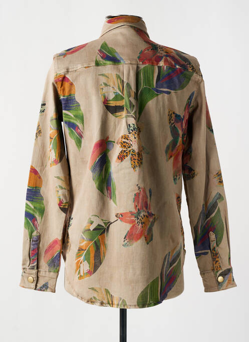 Chemise manches longues manches longues marron DESIGUAL homme