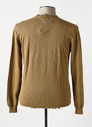 Pull col v manches longues marron IMPERIAL homme