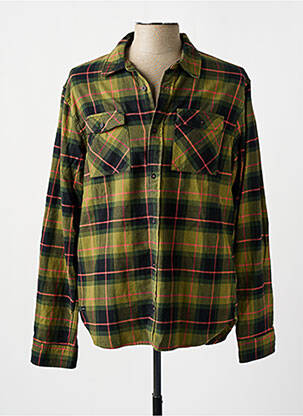 Chemise manches longues imprimé écossais vert RAGWEAR homme