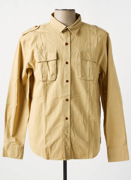 Chemise manches longues beige FREEMAN T.PORTER pour homme