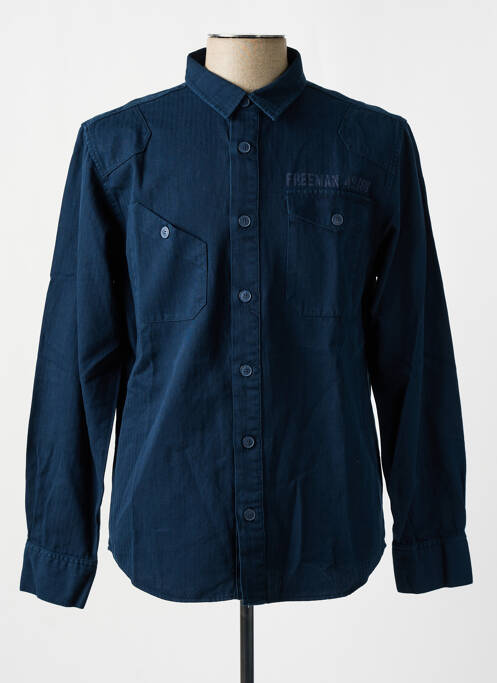 Chemise manches longues bleu FREEMAN T.PORTER pour homme