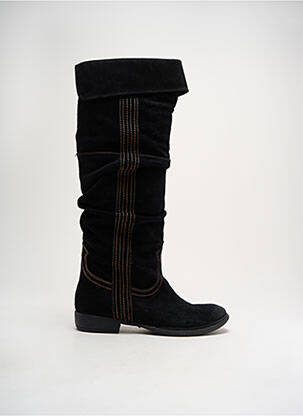 Bottes nubuck talon plat jusqu'à 3cm noir NANA' femme