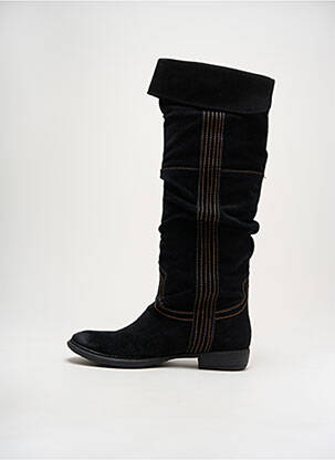 Bottes nubuck talon plat jusqu'à 3cm noir NANA' femme