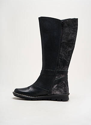 Bottes matière lisse talon plat jusqu'à 3cm argent NICE femme