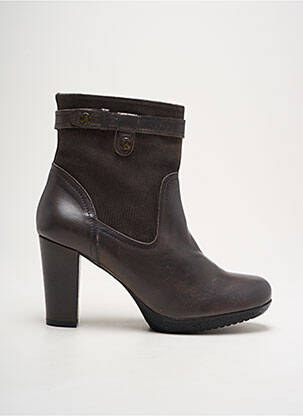 Bottines/boots matière lisse talon de 4 à 6cm marron MASVA femme