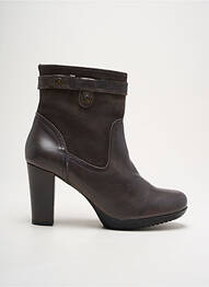 Bottines/boots matière lisse talon de 4 à 6cm marron MASVA femme