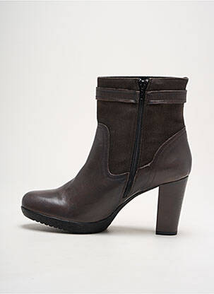 Bottines/boots matière lisse talon de 4 à 6cm marron MASVA femme