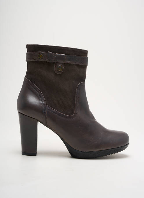 Bottines/boots matière lisse talon de 4 à 6cm marron MASVA femme