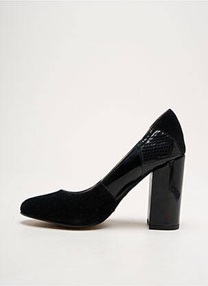 Escarpins matière lisse talon de 7 à 9cm noir MARIAMARE femme