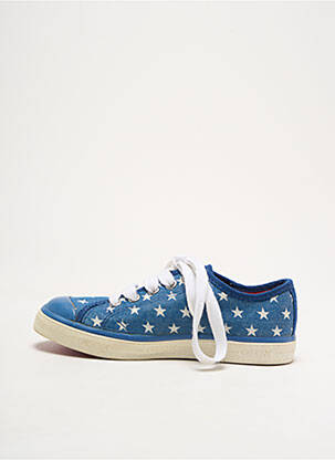 Baskets impression bout rond bleu GEOX enfant