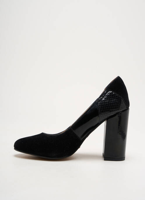 Escarpins matière lisse talon de 7 à 9cm noir MARIAMARE femme