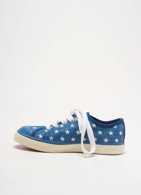 Baskets semelle amovible bout rond bleu GEOX enfant