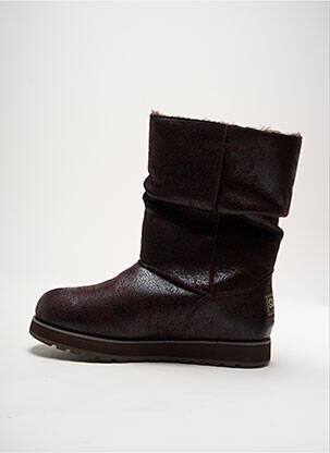 Bottines/boots fourrée talon plat jusqu'à 3cm marron SKECHERS femme