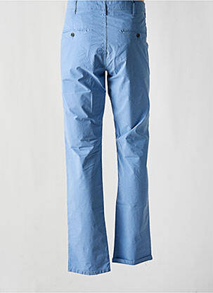 Pantalon chino tissage popeline taille normale bleu fonce MCS homme