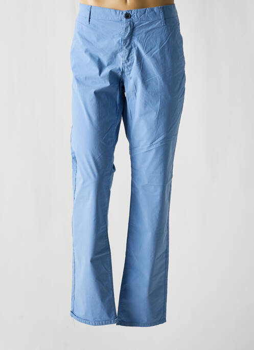 Pantalon chino tissage popeline taille normale bleu fonce MCS homme
