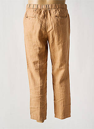 Pantalon chino fermeture zippée sous rabat boutonné taille haute marron AT.P.CO femme