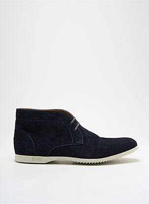 Bottines/boots nubuck bout rond bleu HUGO BOSS homme