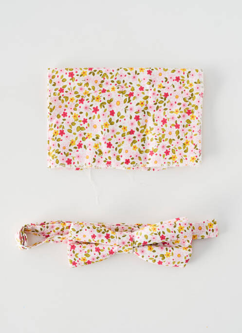 Noeud papillon imprimé fleurs rouge STRADA homme