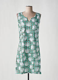 Chemise de nuit col v vert ROSE POMME femme