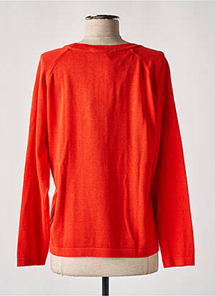 Gilet manches longues fermeture boutonnée sur le devant orange JOY OF LIFE femme