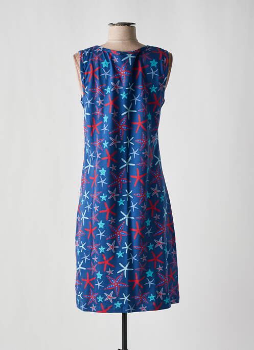 Chemise de nuit sérigraphie bleu ROSE POMME femme