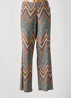 Pantalon droit taille élastique gris GEVANA femme