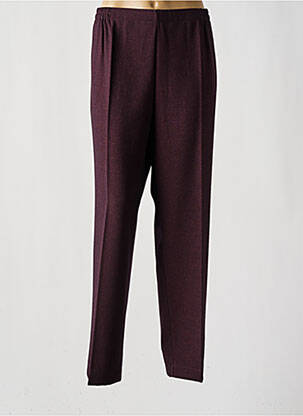 Pantalon droit taille élastique violet GEVANA femme