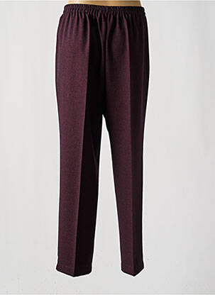 Pantalon droit taille élastique violet GEVANA femme
