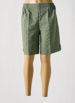 Bermuda taille élastique vert GEVANA femme