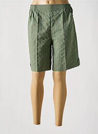 Bermuda taille élastique vert GEVANA femme