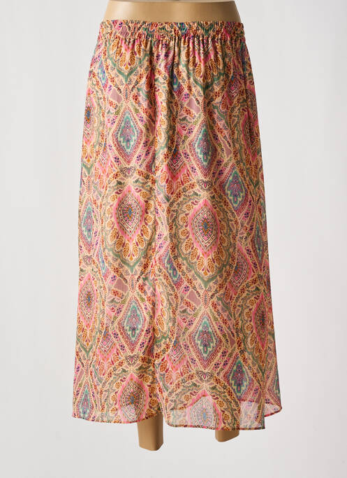 Jupe mi-longue beige JULIE GUERLANDE femme